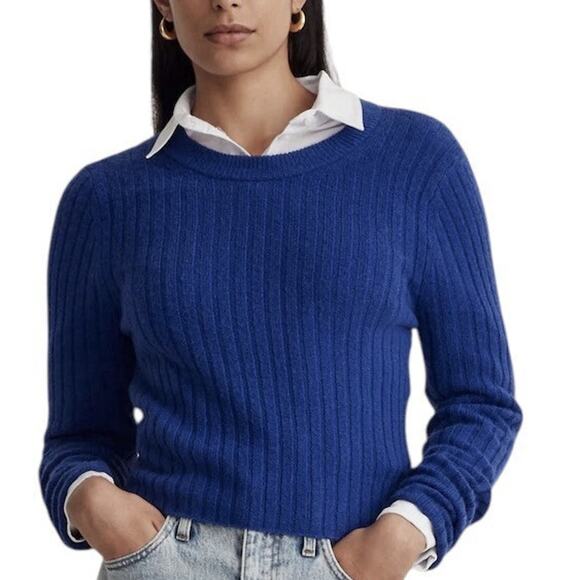 Madewell Size S Blue Readfield Wool Blend Pullover Sweater Academia - Picture 1 of 6